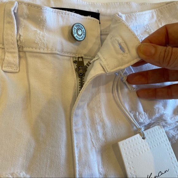 KanCan White Distressed Denim Shorts NWT 3/25 - Picture 7 of 12
